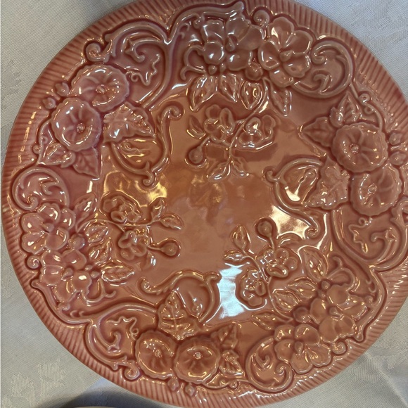 Elegant Bordallo Pinheiro Majolica Ceramic Glossy Floral Plate made in Portugal - Picture 5 of 6